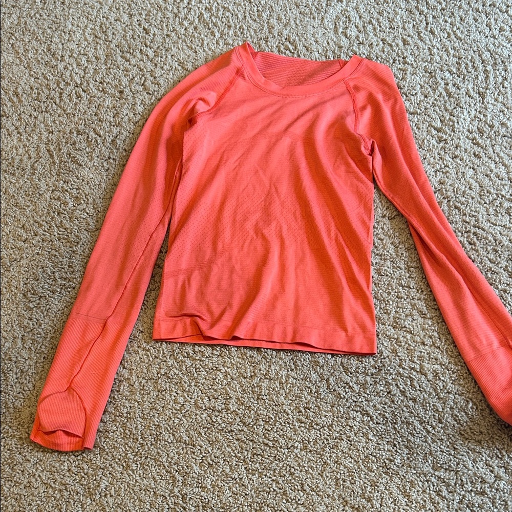lululemon athletica Long-Sleeve Crew Top - Coral